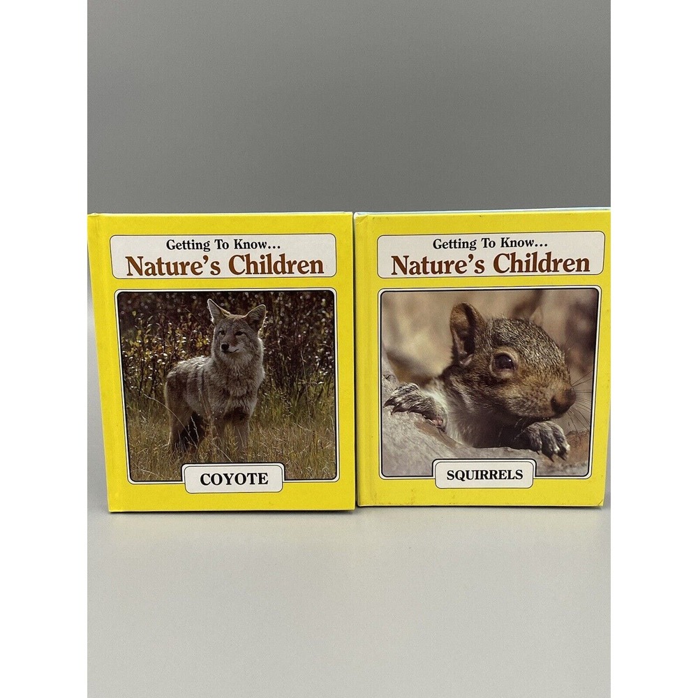 Set Of 2 Getting to Know Nature's Children Animal Books Coyotes Frogs Squirrels